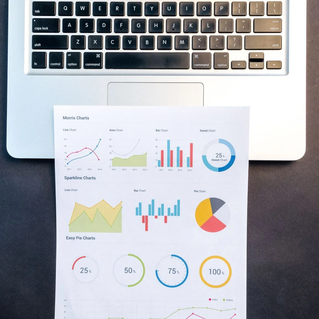 Sınav kaygısı verisini temsil eden ince sparkline çizgi grafik